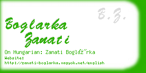 boglarka zanati business card